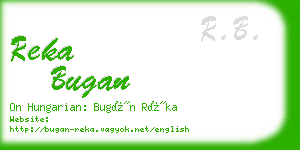 reka bugan business card